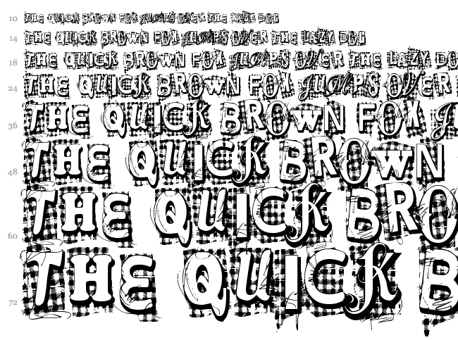 VTKS Xtra font waterfall